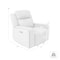 Armen Living Claude Dual Power Headrest and Lumbar Support Recliner Chair in Light Gray Genuine Leather LCCL1GR - alternate 3